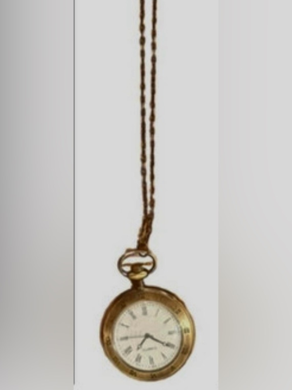 Vintage Style Pocket Watch Pendant Necklace in Brass Tone | Poet Core Whimsy